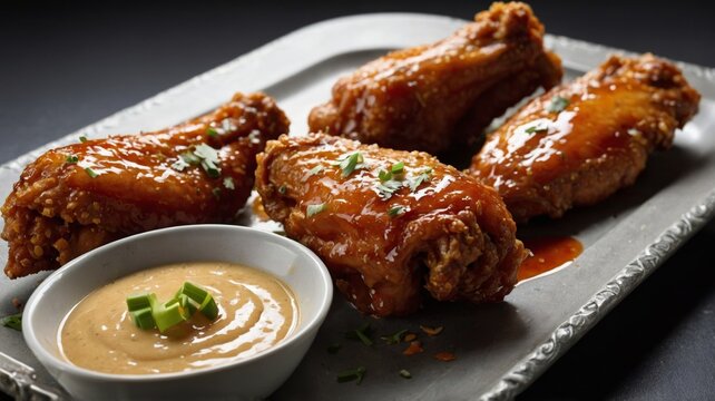 Crispy Spicy Buffalo Wings Ingredients: For the Wings: 2 lbs chicken wings, split into drumettes and flats 1 tablespoon baking powder (for extra crispiness) 1 teaspoon salt teaspoon black pepper