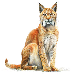 Obraz premium PNG An african golden cat illustration realistic wildlife.