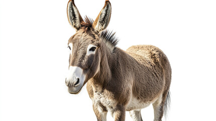 Obraz premium friendly donkey stands poised, eyes full of warmth