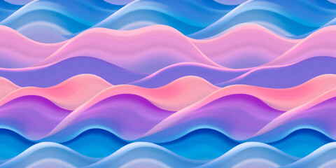 Seamless Abstract Wave Background Featuring a Smooth Gradient Transition, Blending Soft Colors for a Calming and Elegant Design