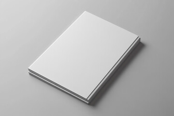 "Blank White Book Cover Mockup &ndash; Minimalist Hardcover Design Template"