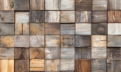 Rustic Wooden Tile Pattern - Natural Texture Background for Creative Projects and Design Applications