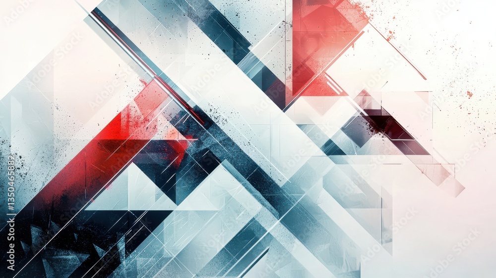 Poster modern abstract white texture with layered triangles and glossy squares for high-tech banners