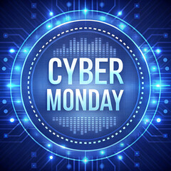 The inscription Cyber monday on a metaverse background  (19)