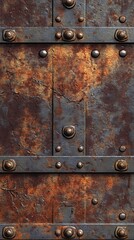 Rusted Metal Door Panel Texture