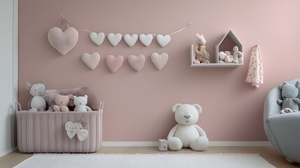 Pink Nursery Room Decor.