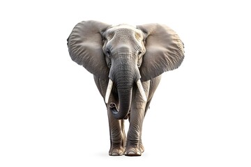 Obraz premium Massive African Elephant Walking Gracefully