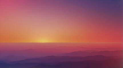 Fototapeta premium Sunrise over a mountain range, vibrant colors.