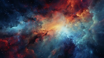 Obraz premium A photo of a mesmerizing cosmic abstract oil paint