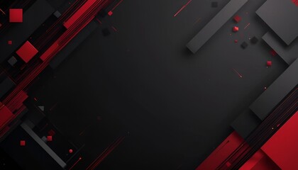 Abstract background with red accents and dark shapes creating a modern geometric design style