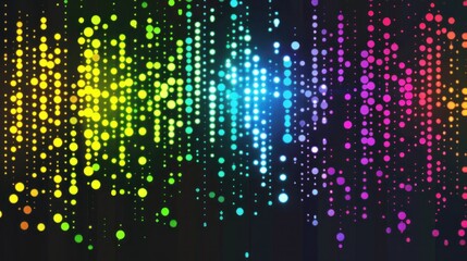 Abstract Colorful Glowing Dots