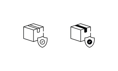 Safe Delivery icons set vector stock illustration