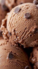 Indulge in the Sweetness, A Close-Up of Decadent Chocolate Ice Cream Delights