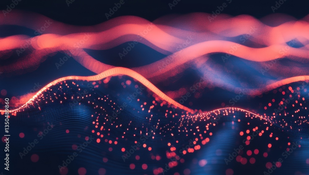 Poster Abstract Flowing Waves with Colorful Lights in a Space of Bold Hues and Metaphorical Representations of Sound and Energy Dynamics