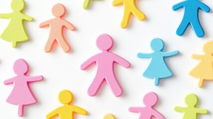 Pastel Icons for Social Distancing on White Background