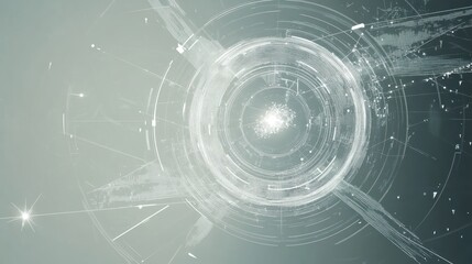 Obraz premium Abstract digital technology interface, futuristic design, light rays, background