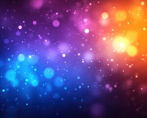 Obraz premium A blurred background featuring a gradient of deep purple, electric blue, and bright orange, creating an exciting and energetic atmosphere