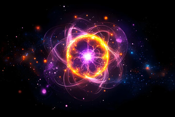 Cosmic Atom in Nebula