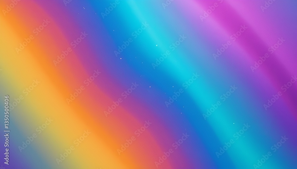 Poster a vibrant spectrum of colors blending diagonally across the frame with subtle light sparkles scatter
