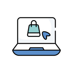 Buy Online vector icon stock illustration