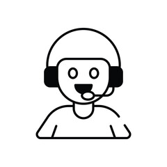 Customer Service vector icon stock illustration