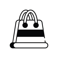 Shopping Bag vector icon stock illustration