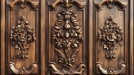 Ornate, carved wooden panels