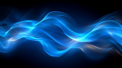 Vibrant blue neon lights in motion symbolize speed, energy, and creativity, with dynamic swirls and patterns evoking excitement, modernity, and innovation in a futuristic atmosphere.

