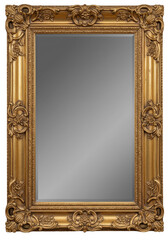 Ornate Gold Baroque Mirror with Elegant Carvings