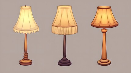 Modern Illumination Design for House, Apartment - Vector Illustration