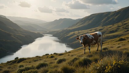 cows on the mountain