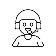 Customer Service vector icon stock illustration