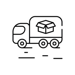 Fast Delivery vector icon stock illustration