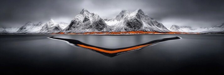 Majestic Winter Landscape Reflection