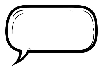 Comic speech bubble png black outline, transparent background