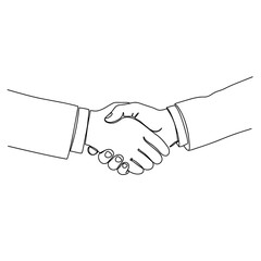 Handshake between two people in a business context  