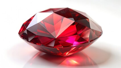 Fototapeta premium red diamond on white background
