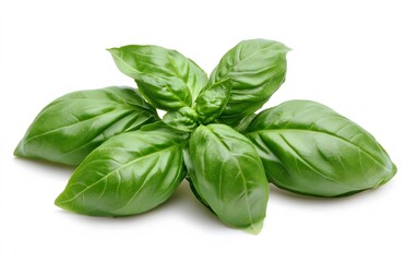 Fresh Green Basil Leaves Sprig Culinary Herb Ingredient