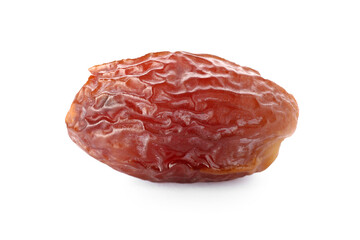 One tasty dried date isolated on white