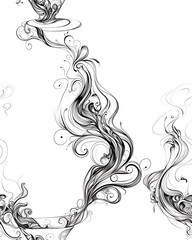 Fototapeta premium seamless pattern Realistic and artistic illustrations of coffee beans, brewing equipment, coffee cups for background or wallpaper