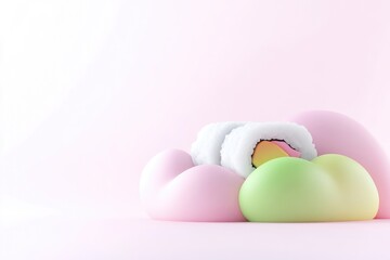Pastel Sushi Scene