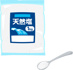 天然塩の１㎏入りの袋