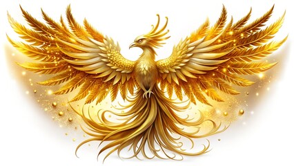 golden eagle with wings