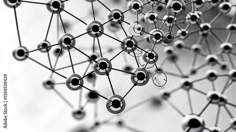 Poster abstract network: interconnected nodes in a complex system