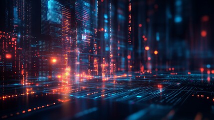 Obraz premium Data Science Concept with Innovation Technology and Digital Software Development Visuals