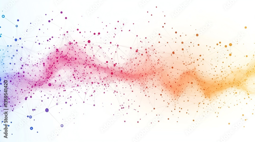 Poster abstract gradient line design: intricate wave patterns for international social networks and big dat