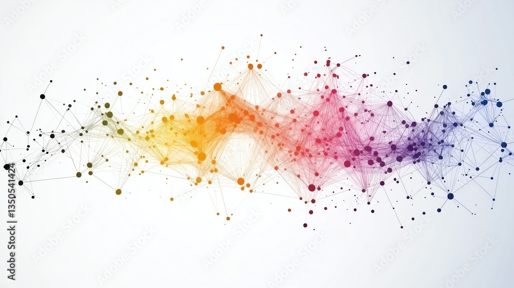 Poster abstract gradient line design: intricate wave patterns for international social networks and big dat