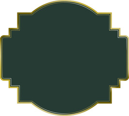 Green and Gold Islamic Frame 