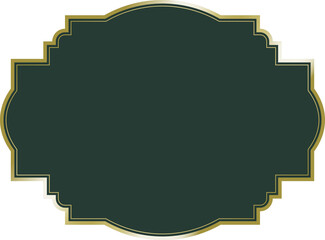 Green and Gold Islamic Frame 