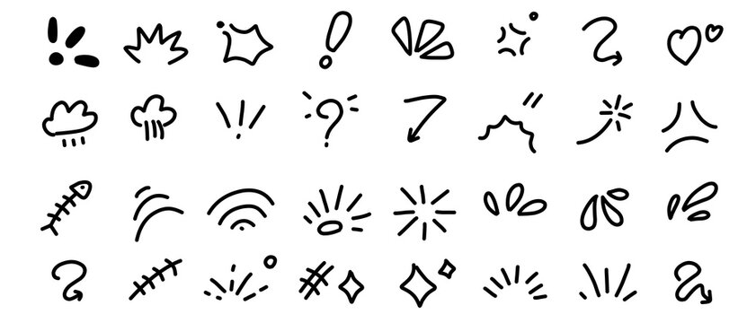 Simple Doodle Decoration Funny Material